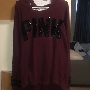 Pink maroon sweatshirt